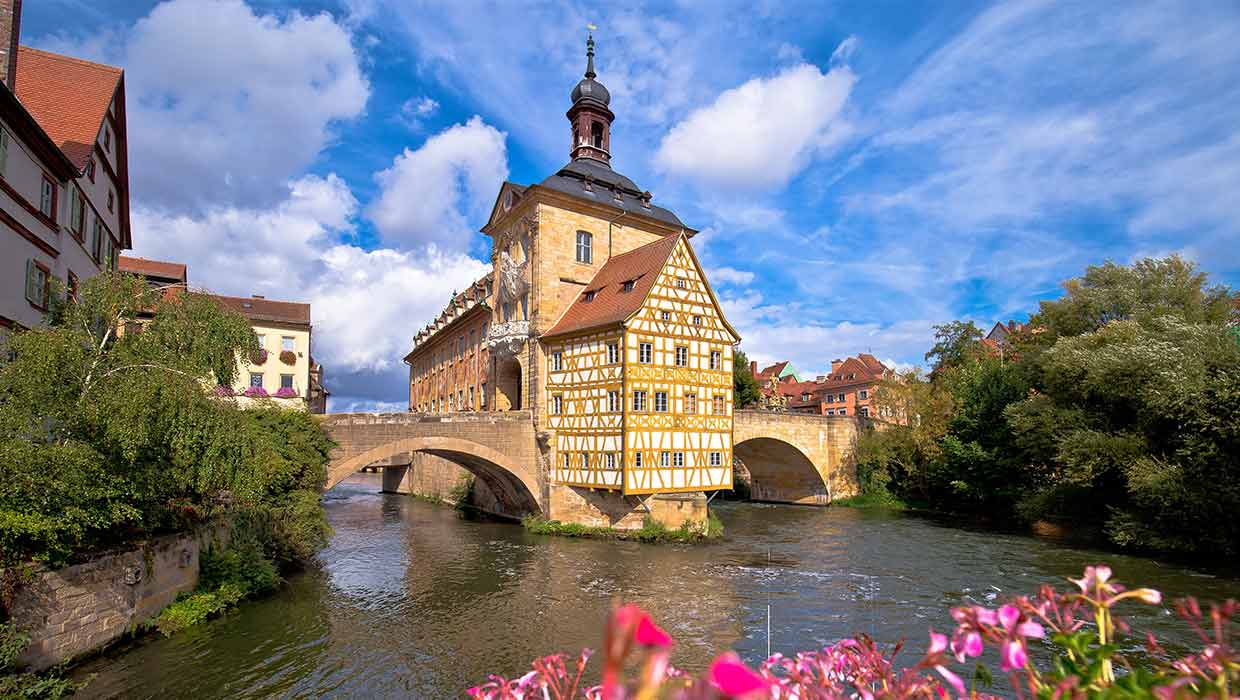 Blick auf Rathaus Bamberg